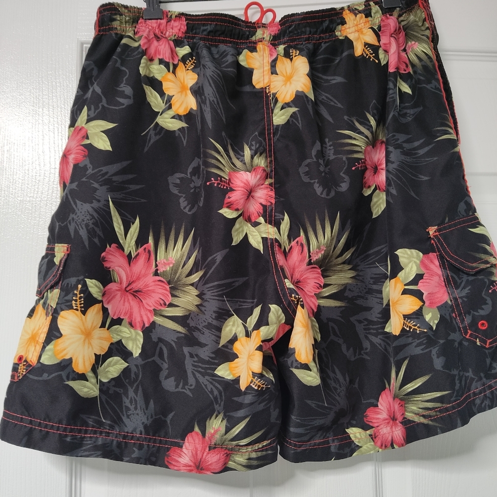 Men's Hawaiian Print Board shorts large - Picture 2 of 4
